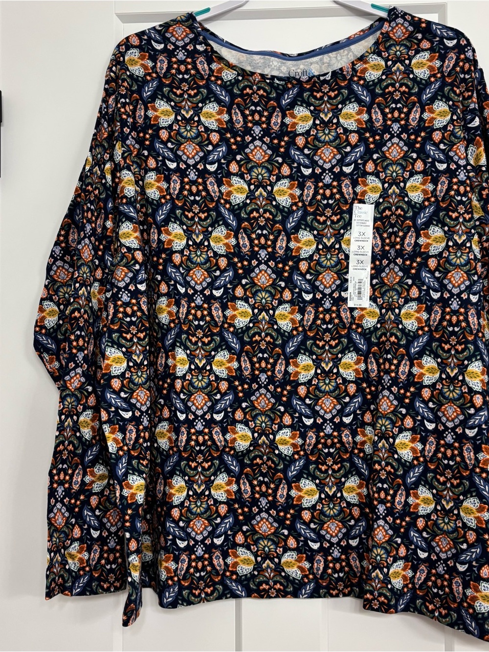 Women's Navy Floral-Print Shirt